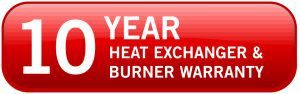 10 year heat exchanger and burner warranty