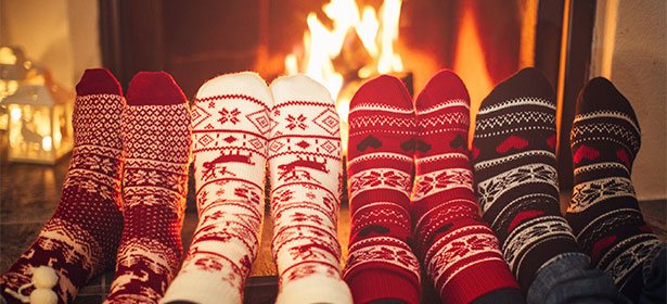 Warm socks by the fire